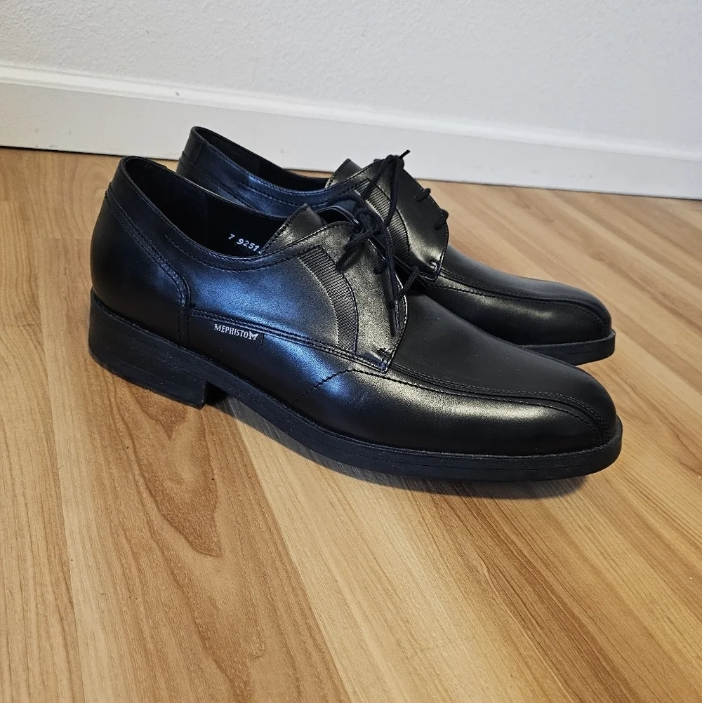 Memphisto Saverio Carnaby Soft-Air Technology Men's Black Dress Shoes Size 12.5